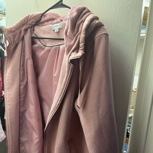 Blush AVENUE felt coat hooded 18-20
